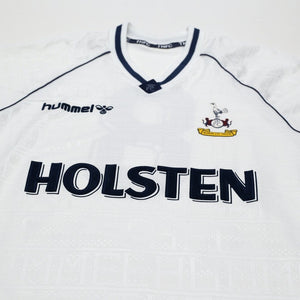 1989/91 Gascoigne #8 Tottenham Hotspur Vintage Hummel Home Football Shirt (M)