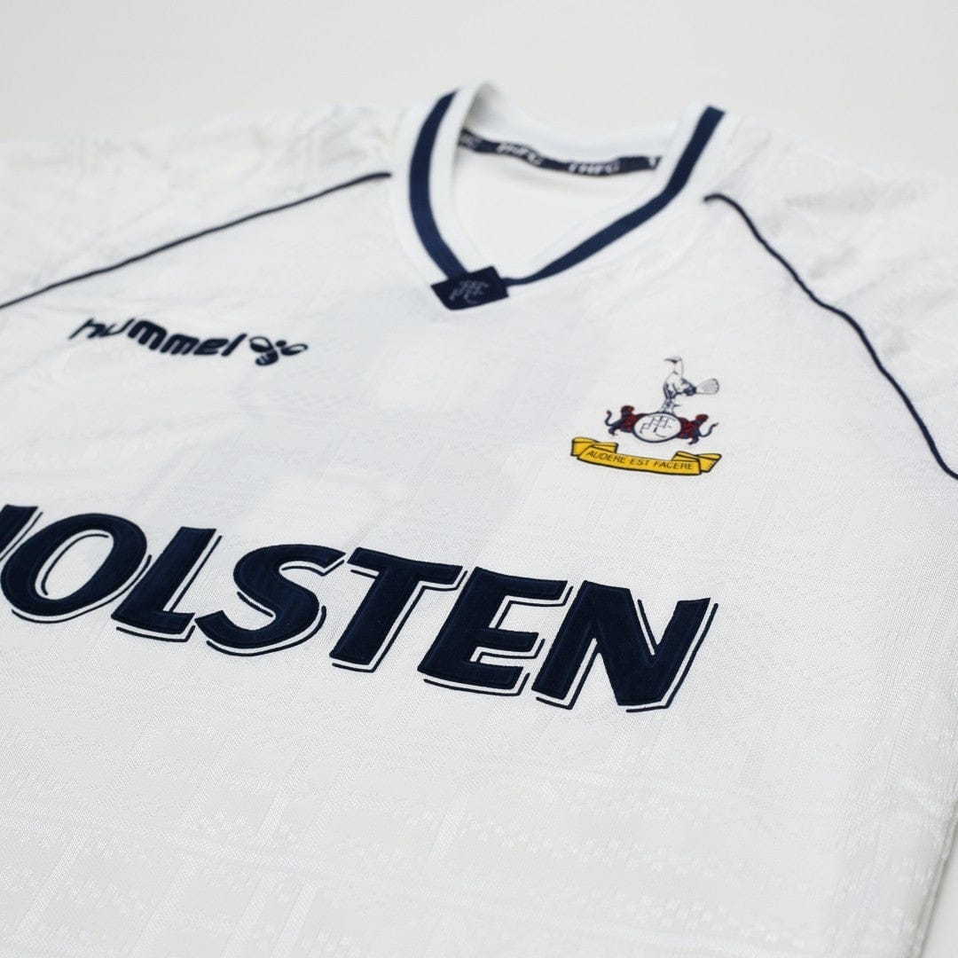 1989/91 Gascoigne #8 Tottenham Hotspur Vintage Hummel Home Football Shirt (M)