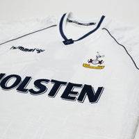 1989/91 Gascoigne #8 Tottenham Hotspur Vintage Hummel Home Football Shirt (M)