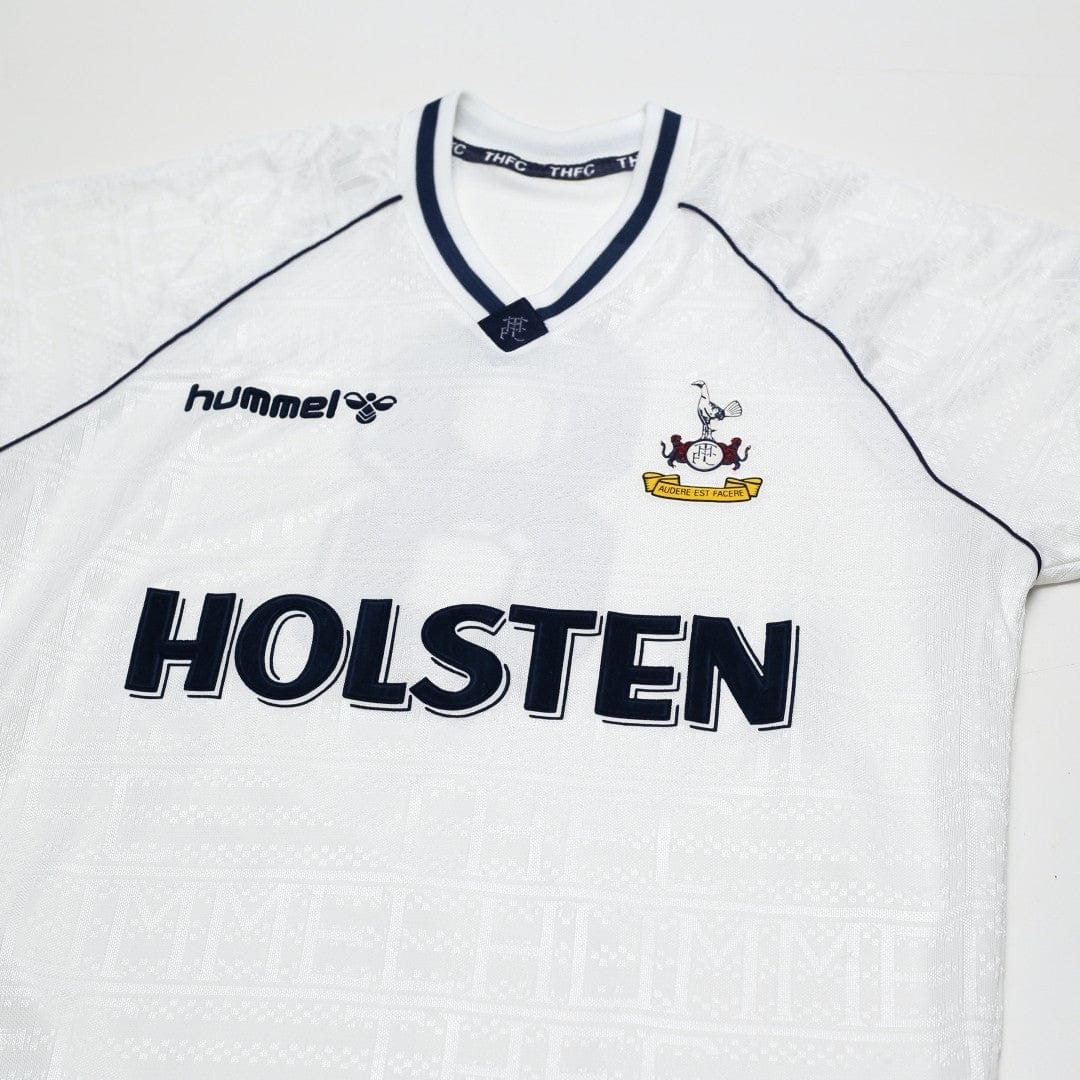 1989/91 Gascoigne #8 Tottenham Hotspur Vintage Hummel Home Football Shirt (M)