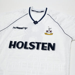 1989/91 Gascoigne #8 Tottenham Hotspur Vintage Hummel Home Football Shirt (M)