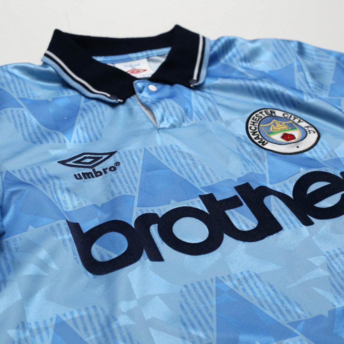 1989/91 Lake #11 Manchester City Retro Umbro Home Football Shirt (S)