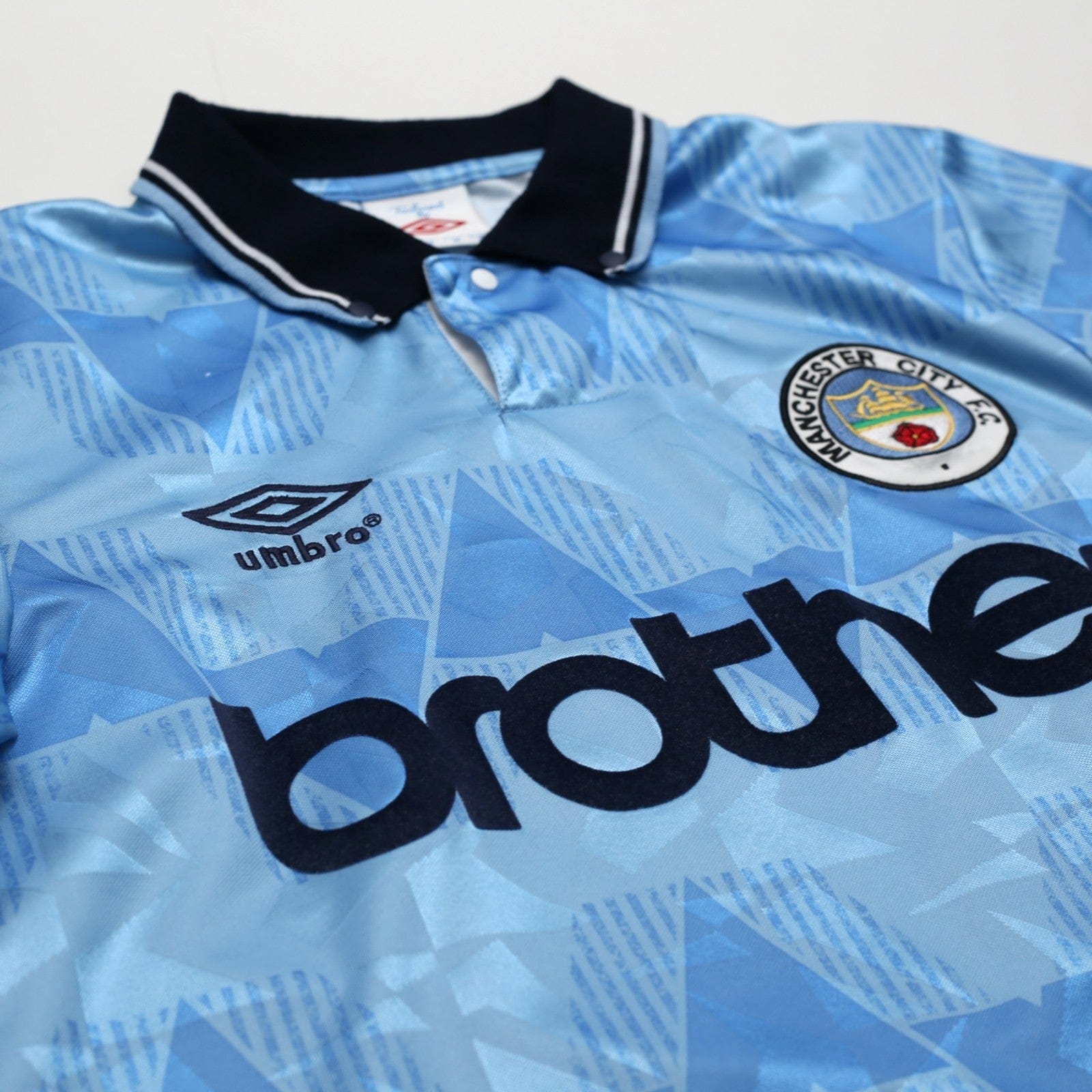 1989/91 Lake #11 Manchester City Retro Umbro Home Football Shirt (S)