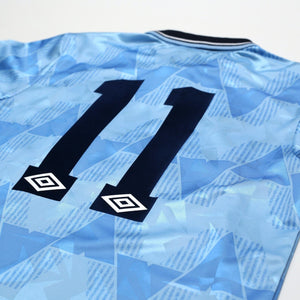 1989/91 Lake #11 Manchester City Retro Umbro Home Football Shirt (S)