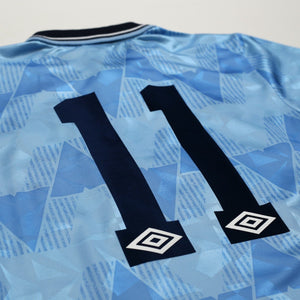 1989/91 Lake #11 Manchester City Retro Umbro Home Football Shirt (S)