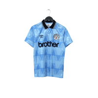 1989/91 Lake #11 Manchester City Retro Umbro Home Football Shirt (S)