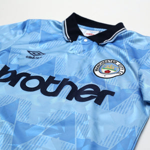 1989/91 Lake #11 Manchester City Retro Umbro Home Football Shirt (S)