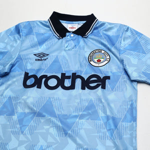 1989/91 Lake #11 Manchester City Retro Umbro Home Football Shirt (S)