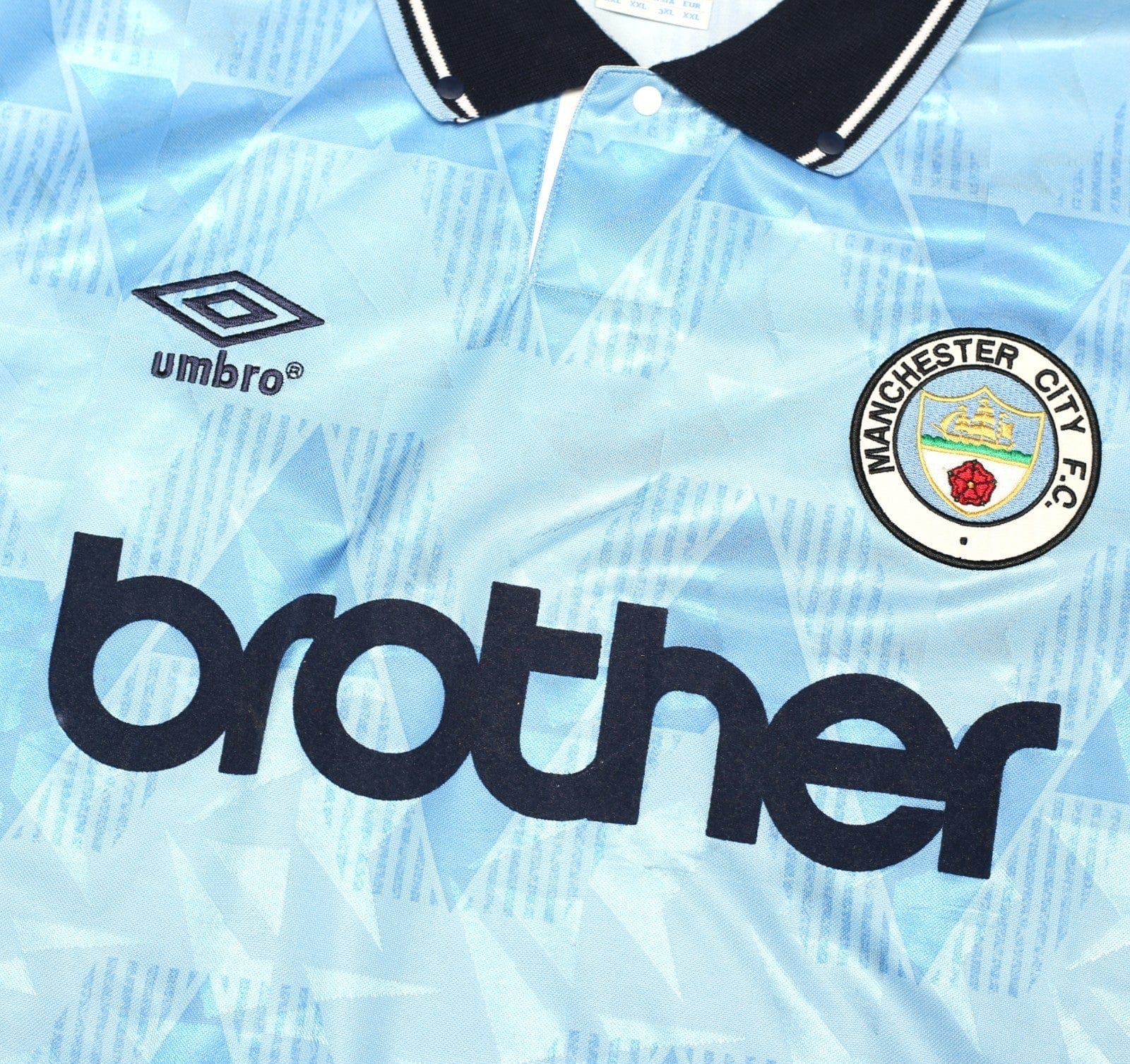 1989/91 LAKE #11 Manchester City Retro Umbro Home Football Shirt (XXL)