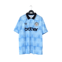1989/91 LAKE #11 Manchester City Retro Umbro Home Football Shirt (XXL)