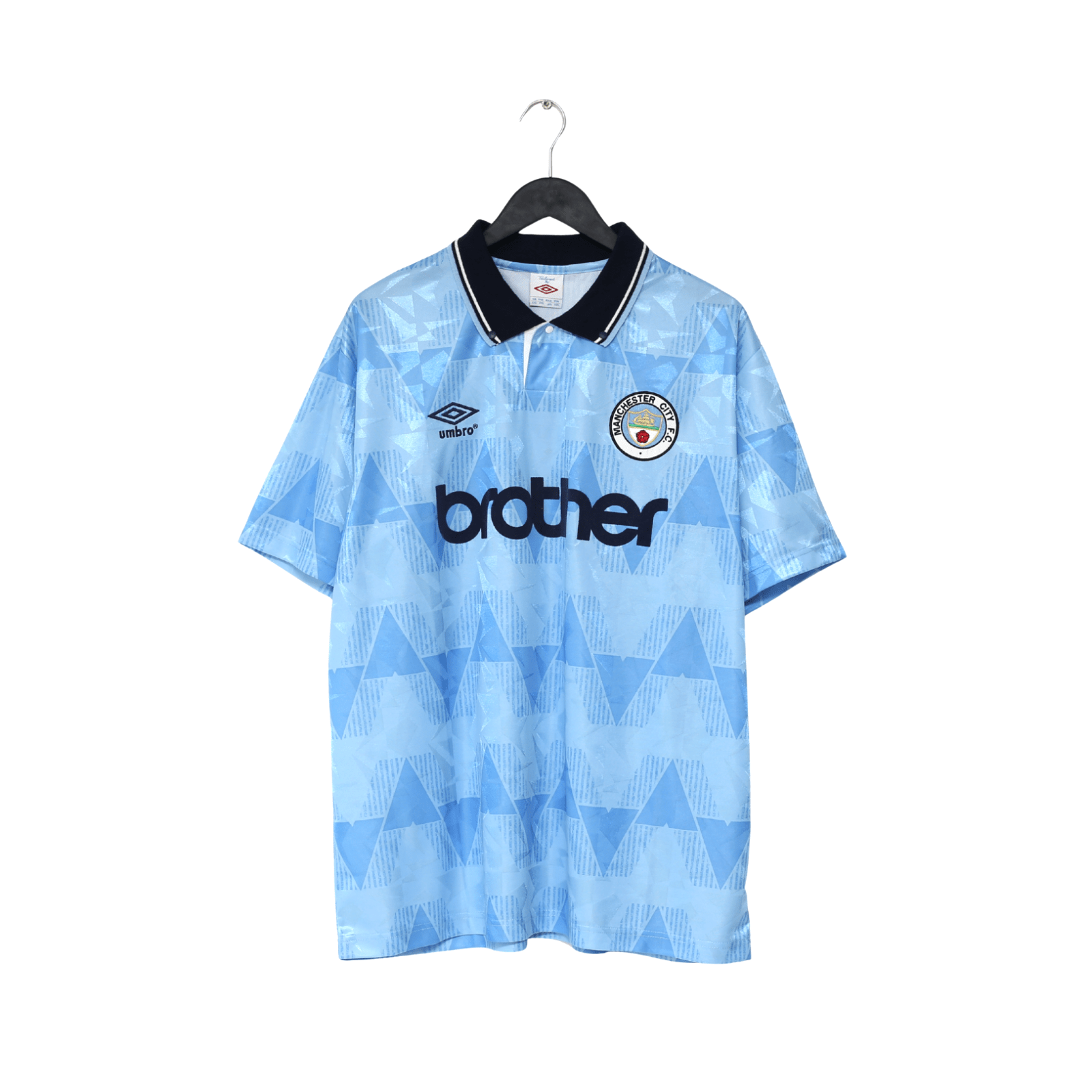 1989/91 LAKE #11 Manchester City Retro Umbro Home Football Shirt (XXL)