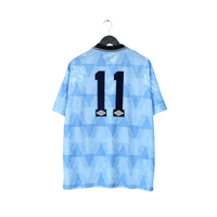 1989/91 LAKE #11 Manchester City Retro Umbro Home Football Shirt (XXL)