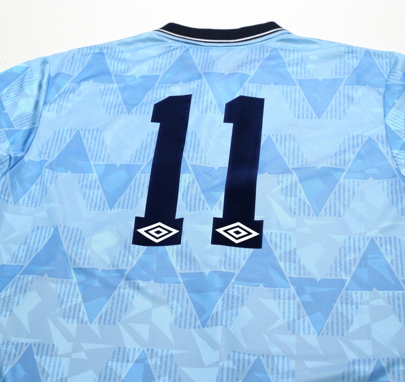 1989/91 LAKE #11 Manchester City Retro Umbro Home Football Shirt (XXL)