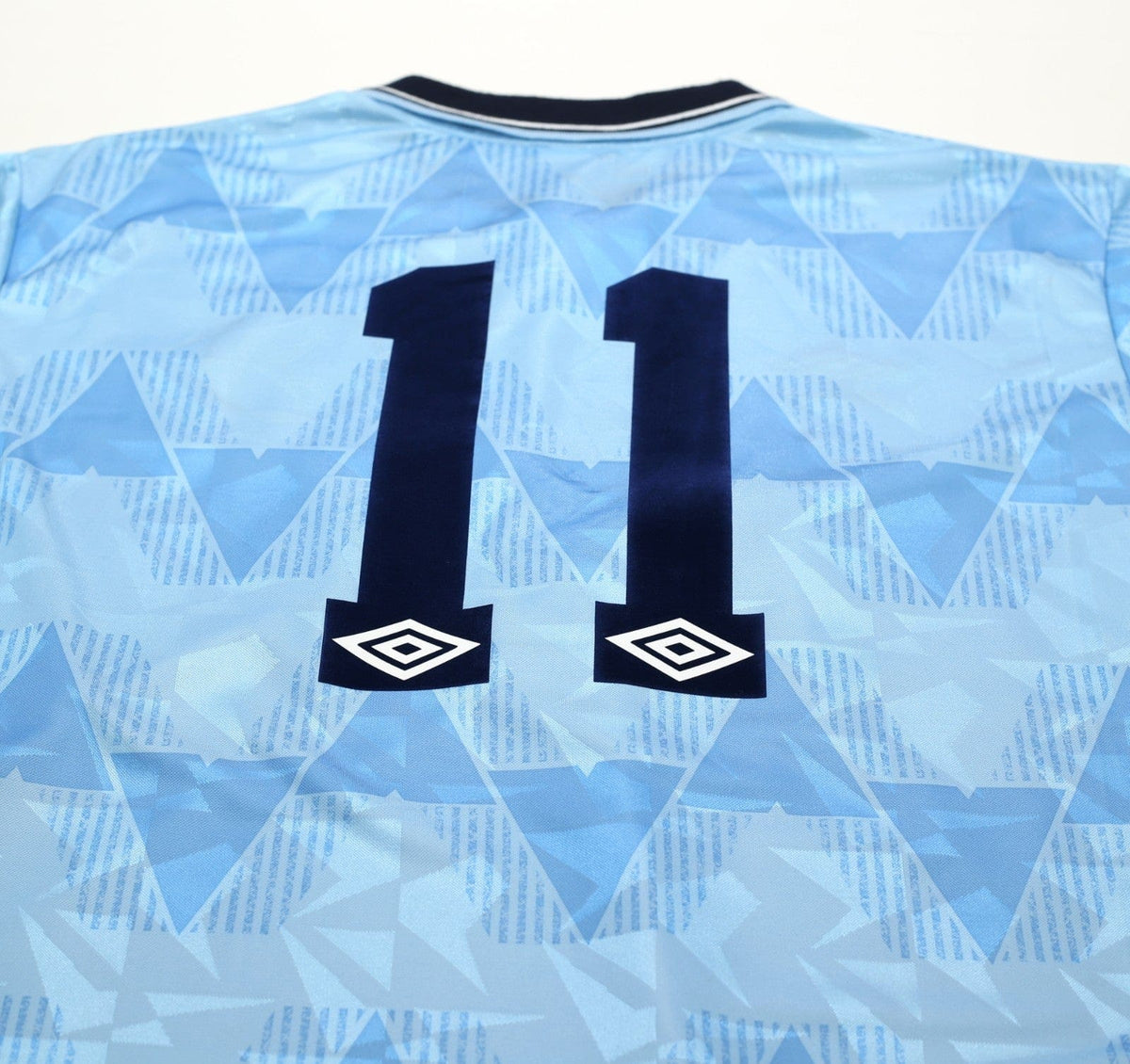 1989/91 LAKE #11 Manchester City Retro Umbro Home Football Shirt (XXL)