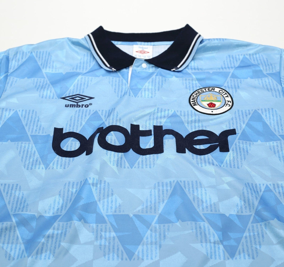 1989/91 LAKE #11 Manchester City Retro Umbro Home Football Shirt (XXL)
