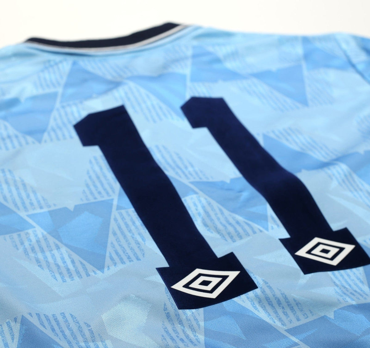 1989/91 LAKE #11 Manchester City Retro Umbro Home Football Shirt (XXL)