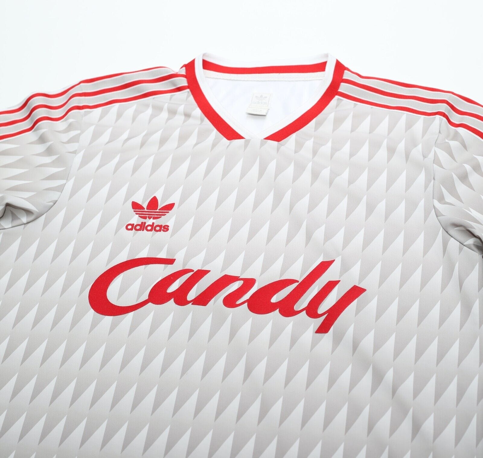 1989/91 LIVERPOOL Retro adidas Originals Candy Away Football Shirt (M)