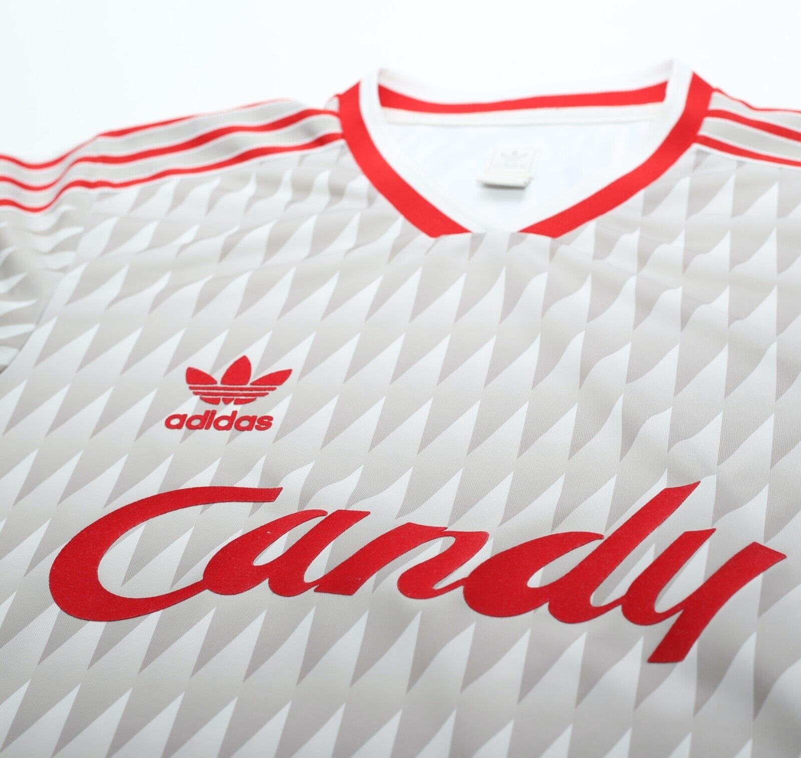 1989/91 LIVERPOOL Retro adidas Originals Candy Away Football Shirt (M)