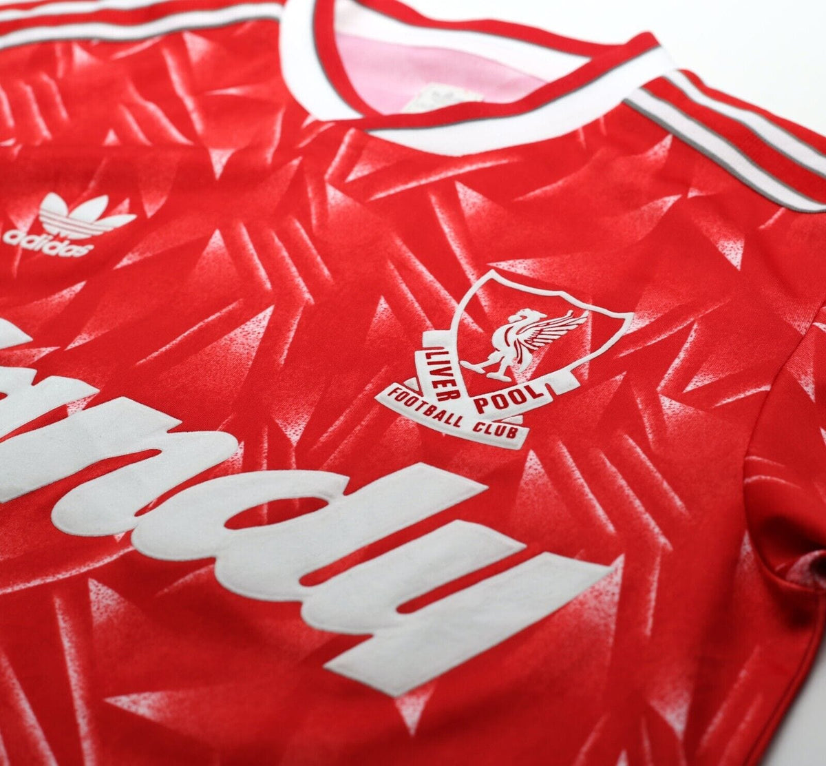 1989/91 LIVERPOOL Retro adidas Originals Candy Home Football Shirt (S)