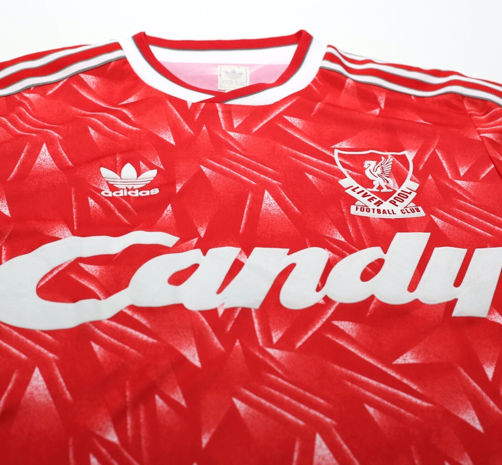 1989/91 LIVERPOOL Retro adidas Originals Candy Home Football Shirt (S)