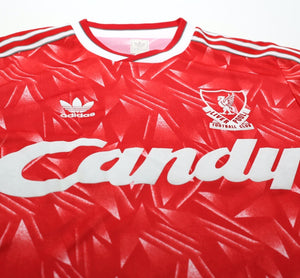 1989/91 LIVERPOOL Retro adidas Originals Candy Home Football Shirt (S)