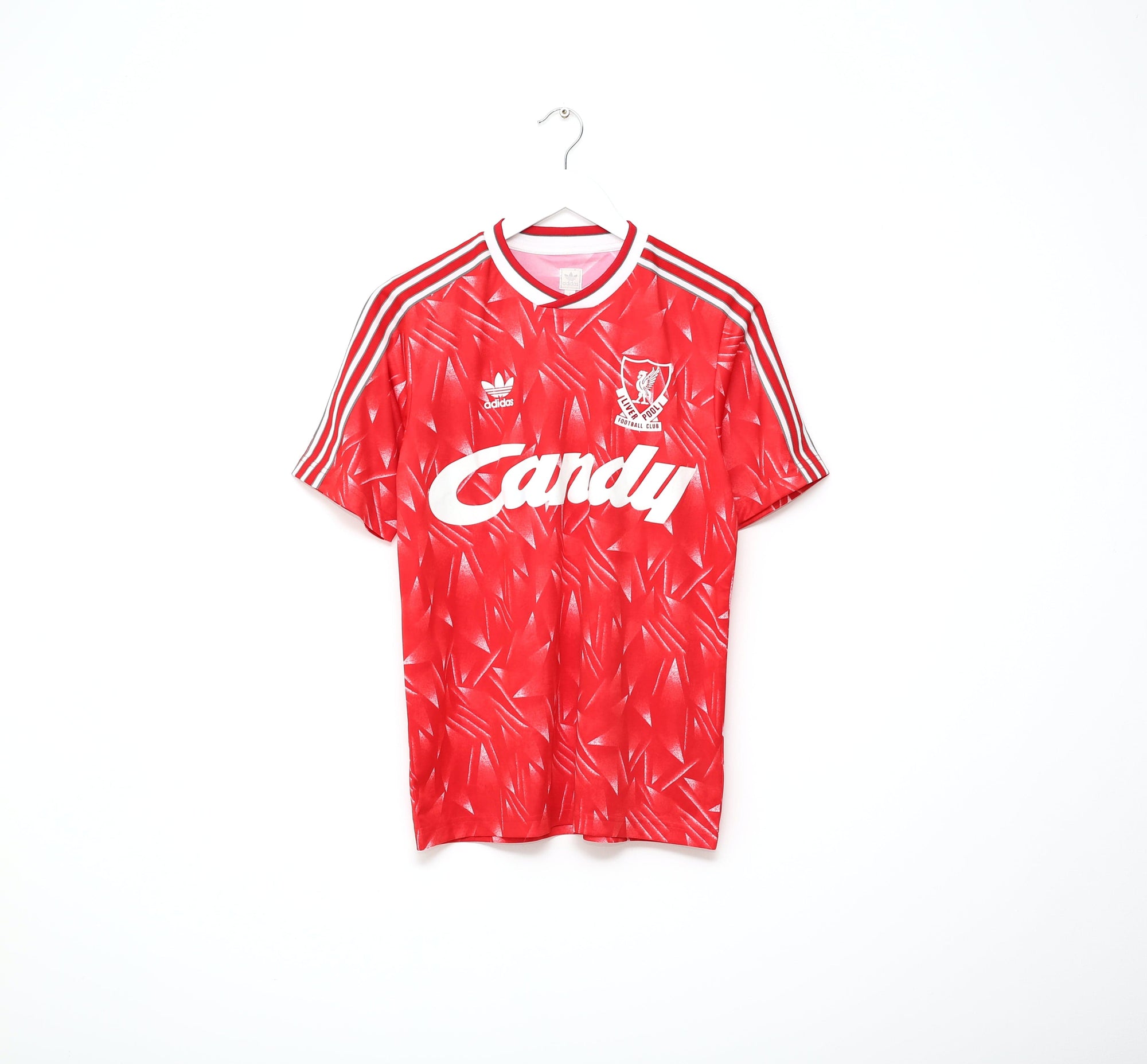 1989/91 LIVERPOOL Retro adidas Originals Candy Home Football Shirt (S)
