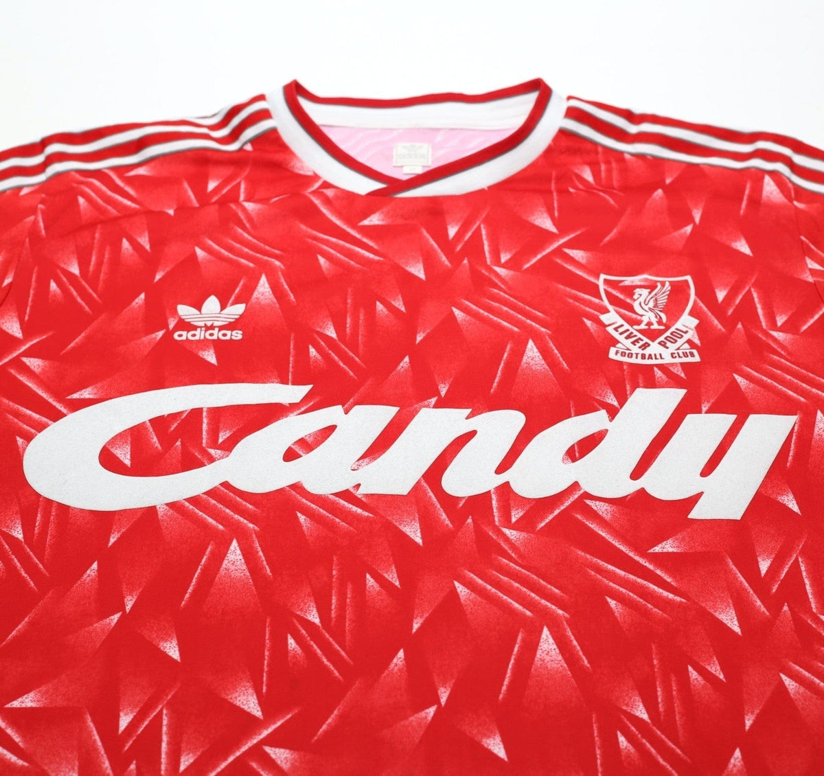 1989/91 LIVERPOOL Retro adidas Originals Candy Home Football Shirt (XXL)