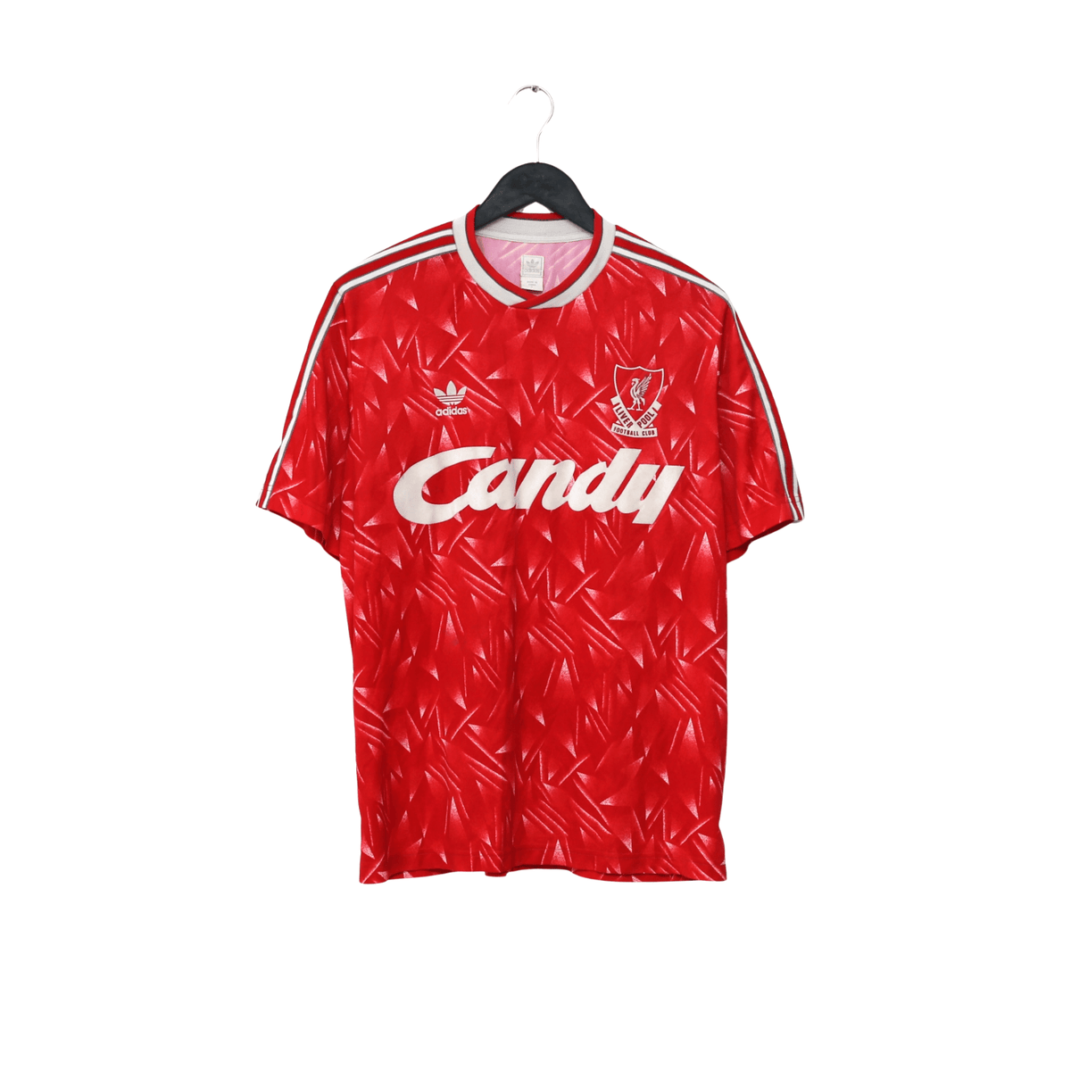 1989/91 Liverpool Retro adidas Originals Home Football Shirt (L) CANDY