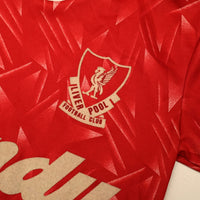 1989/91 Liverpool Vintage adidas Candy Home Football Shirt (36/38) S
