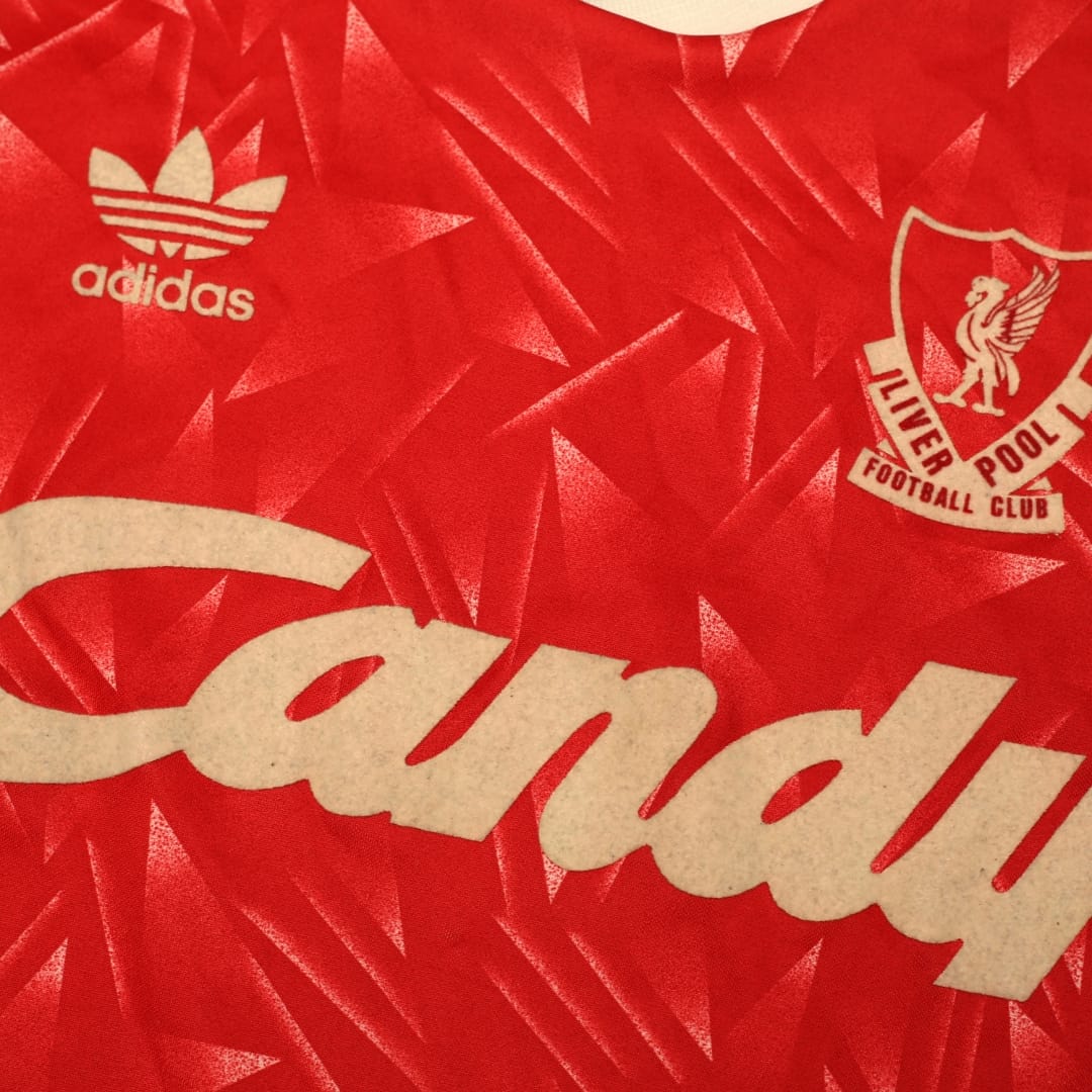 1989/91 Liverpool Vintage adidas Candy Home Football Shirt (36/38) S