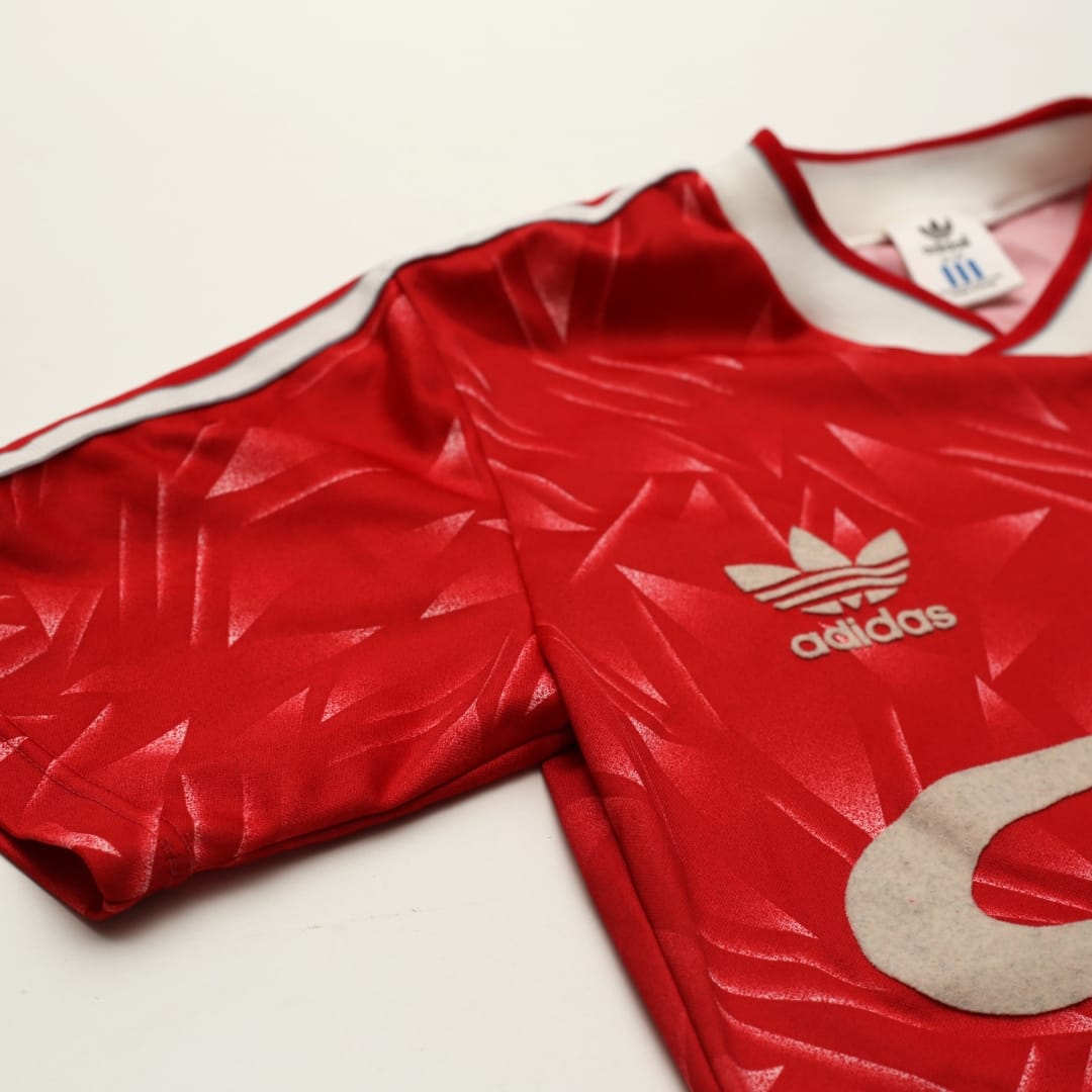 1989/91 Liverpool Vintage adidas Candy Home Football Shirt (36/38) S