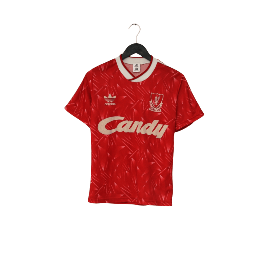 1989/91 Liverpool Vintage adidas Candy Home Football Shirt (36/38) S