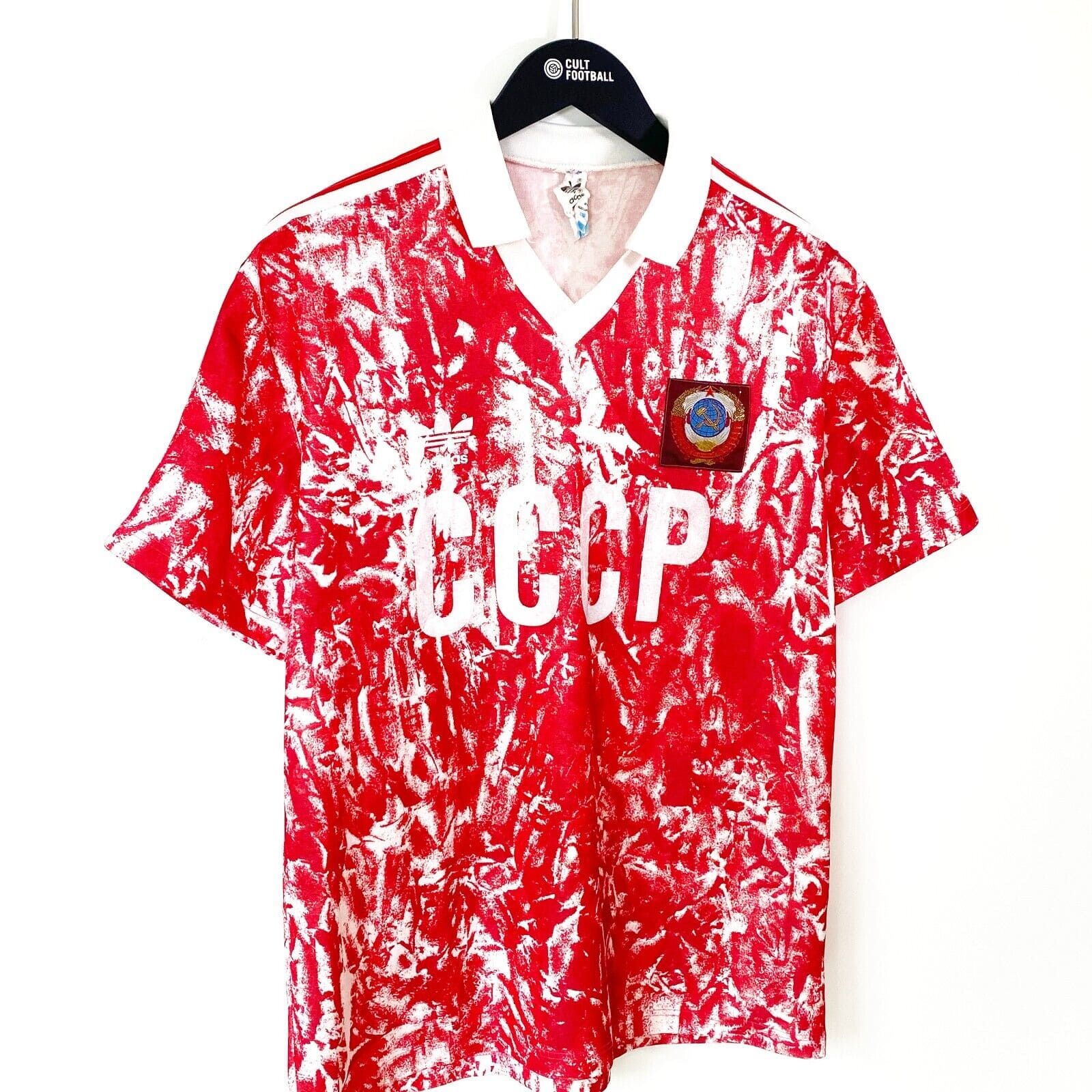 1989-91 SOVIET UNION Vintage adidas Home Football Shirt (M)
