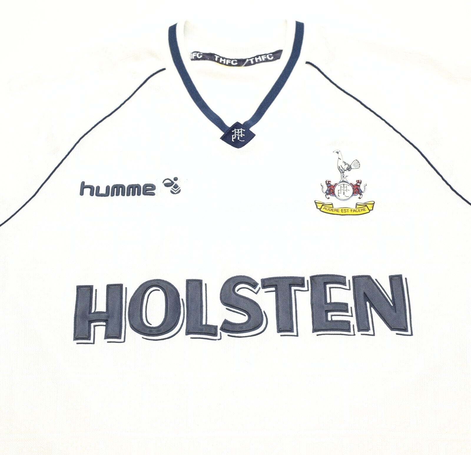 1989/91 TOTTENHAM HOTSPUR Vintage Hummel Home Football Shirt Jersey (M)