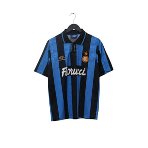 1990/91 #9 Inter Milan Vintage Umbro Home Football Shirt (S)