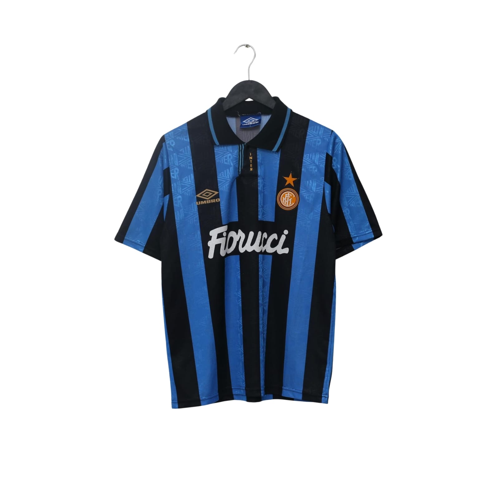 1990/91 #9 Inter Milan Vintage Umbro Home Football Shirt (S)