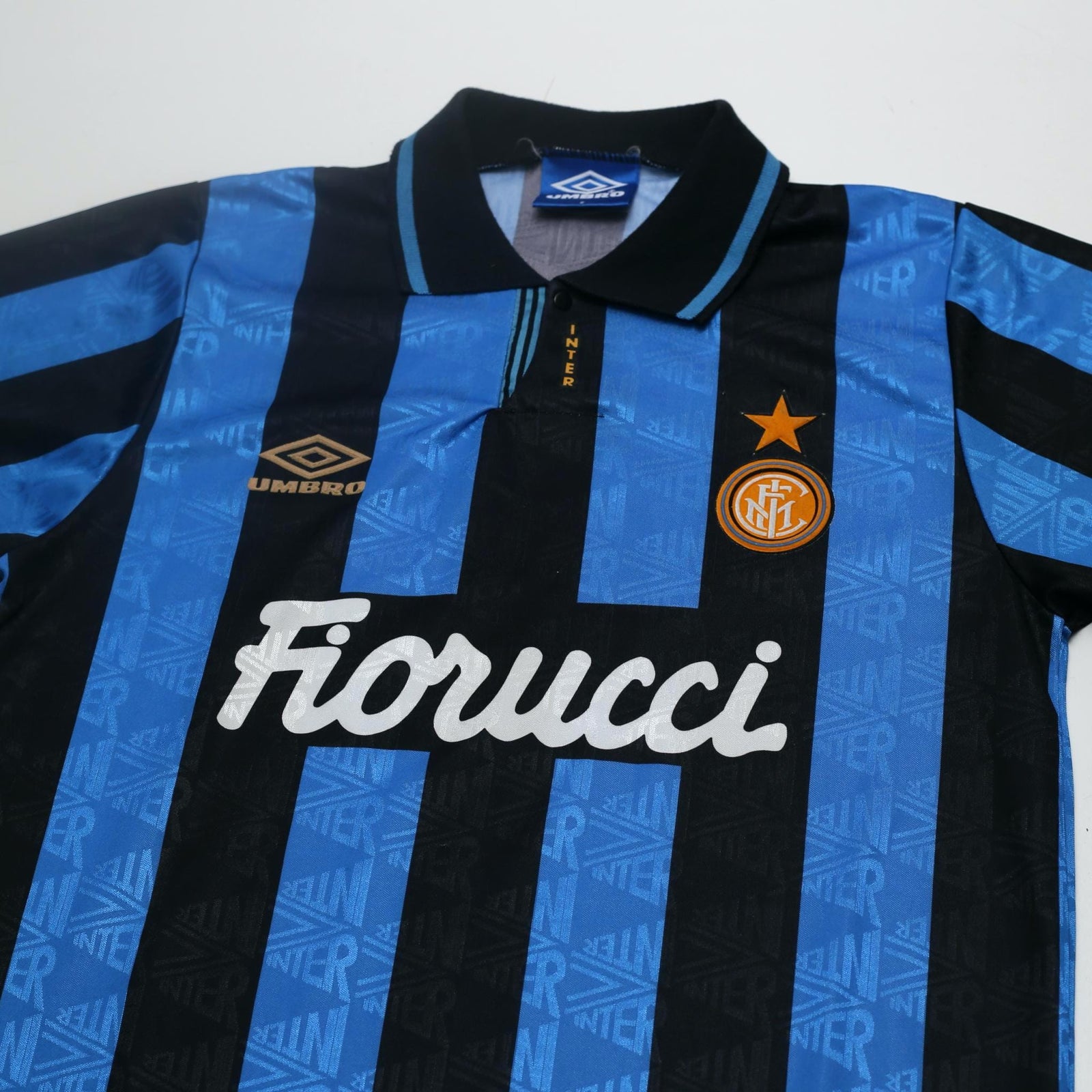 1990/91 #9 Inter Milan Vintage Umbro Home Football Shirt (S)
