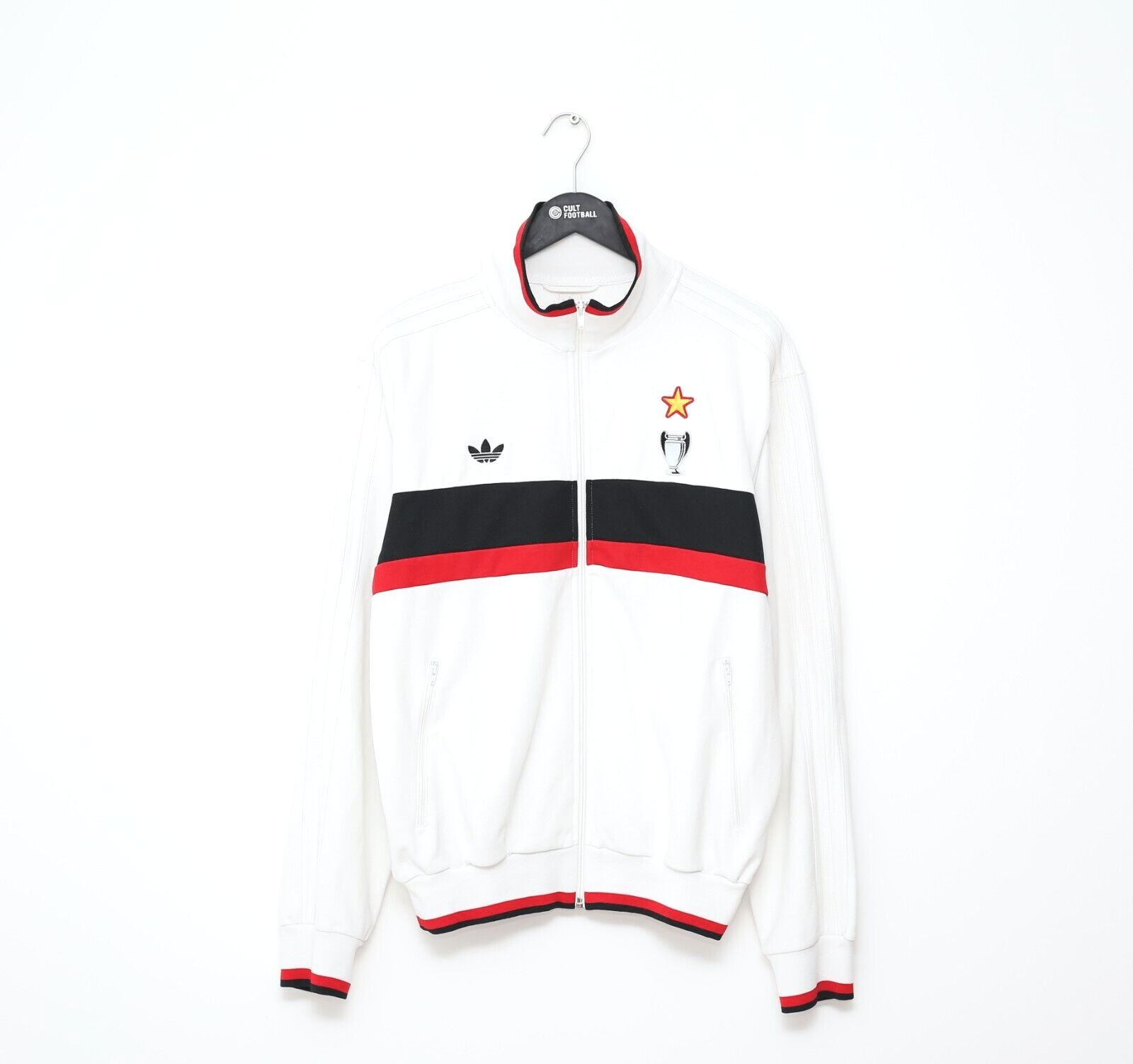 1990 91 AC MILAN Retro adidas Originals Football Track Top Jacket M L Football Shirt Collective