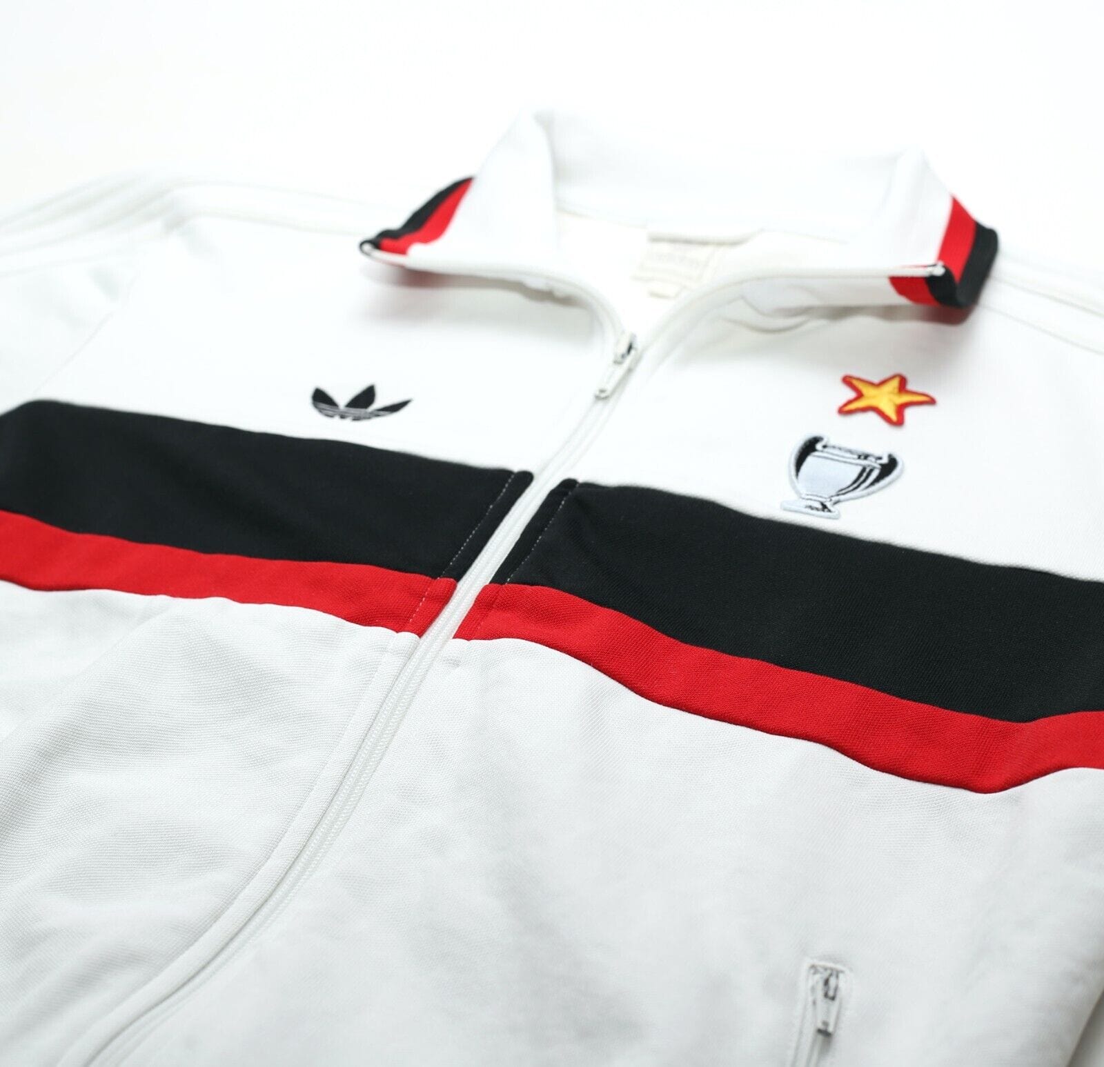 1990 91 AC MILAN Retro adidas Originals Football Track Top Jacket S Football Shirt Collective