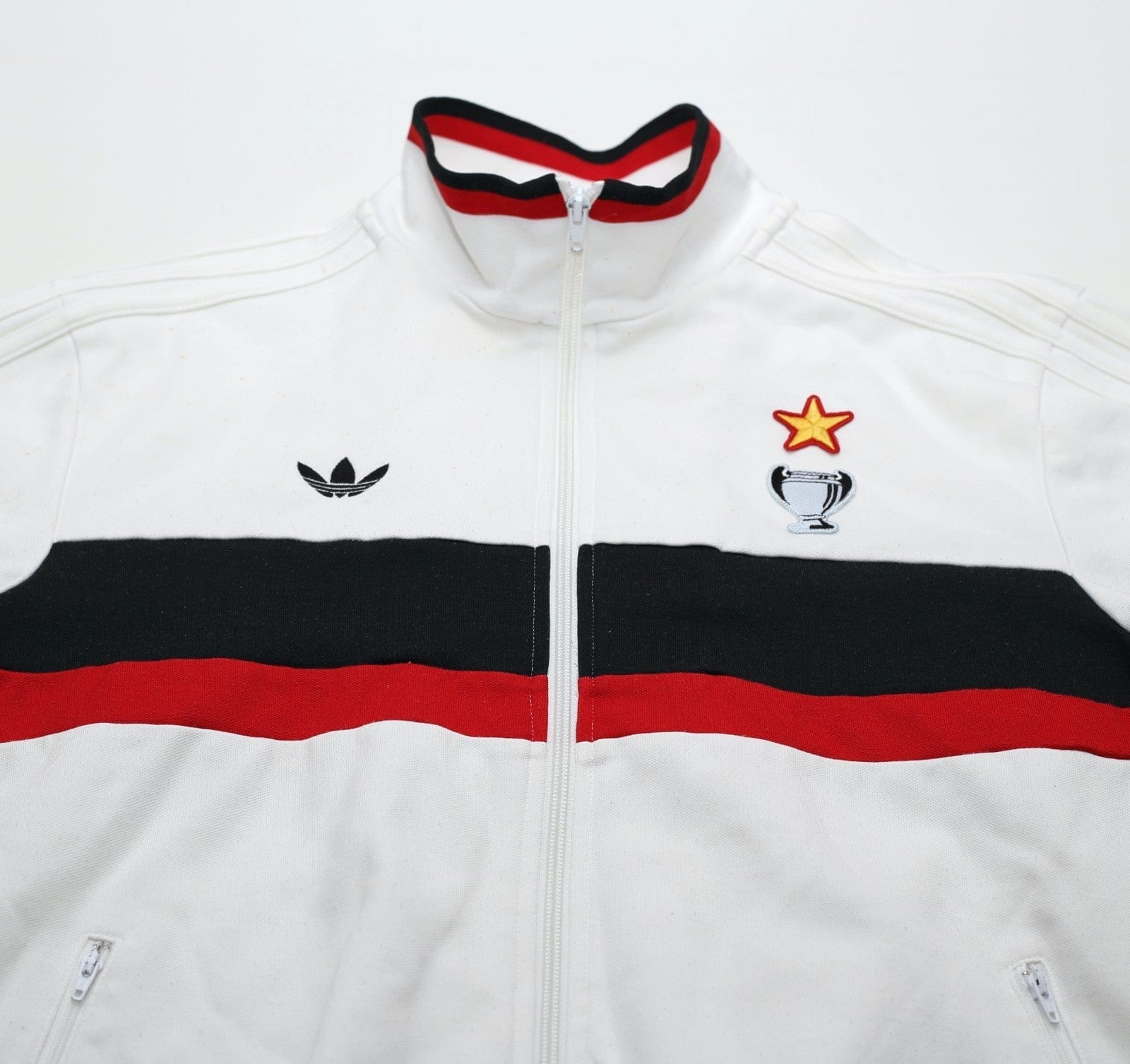1990/91 AC MILAN Retro adidas Originals Football Track Top (S)