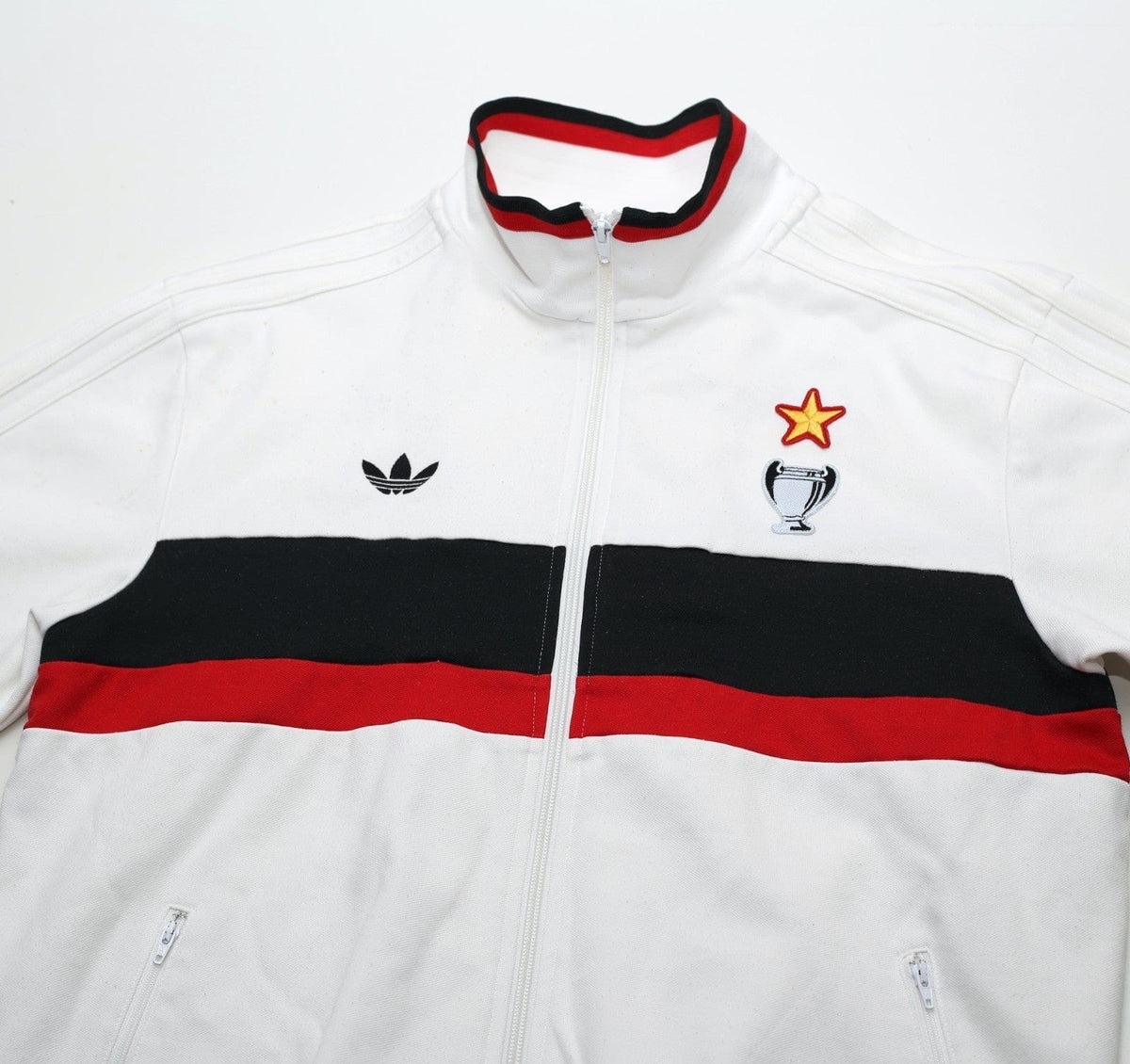 1990/91 AC MILAN Retro adidas Originals Football Track Top (S)