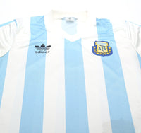 1990/91 ARGENTINA Vintage adidas Home Football Shirt (M) 38/40