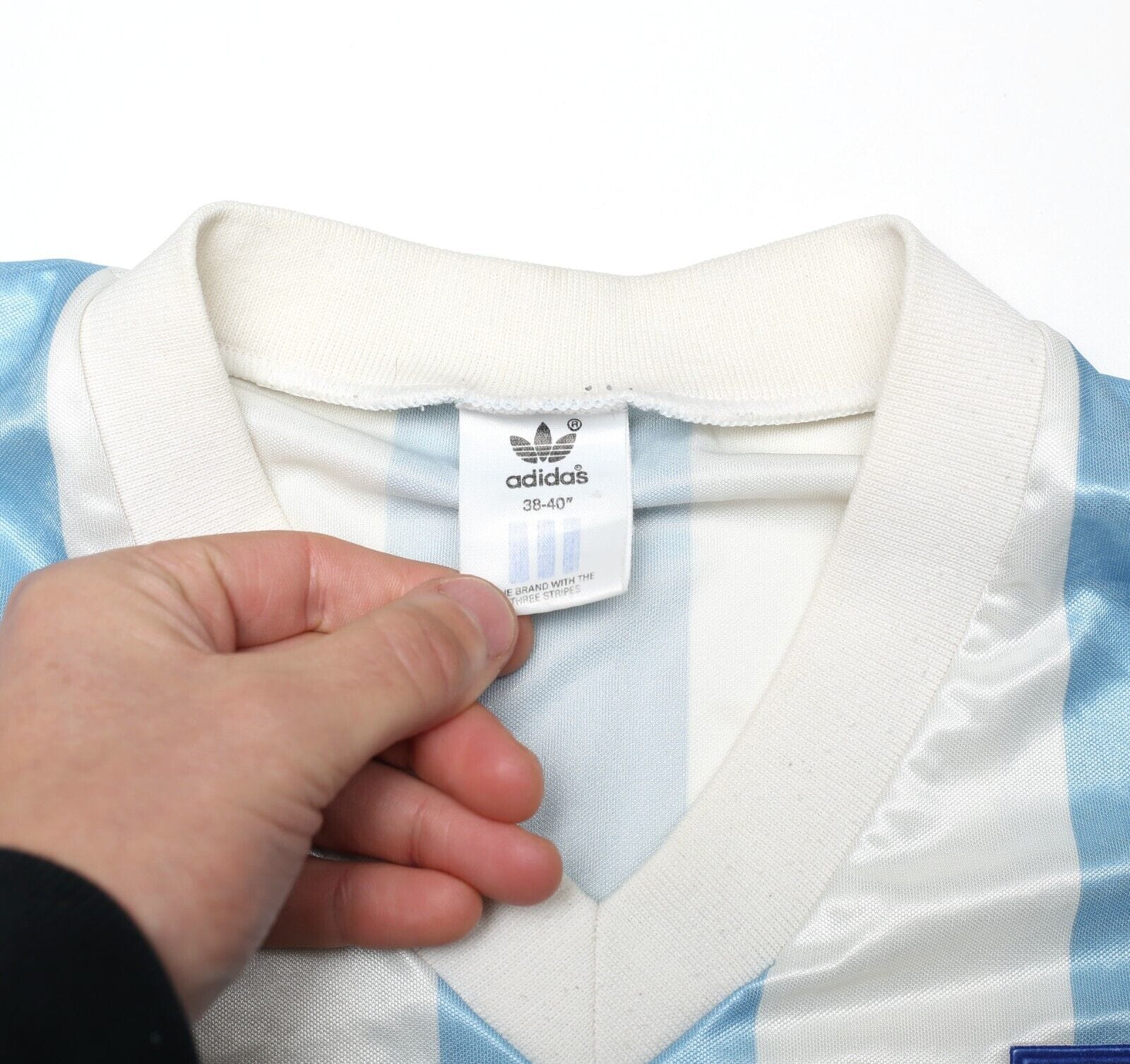 1990/91 ARGENTINA Vintage adidas Home Football Shirt (M) 38/40