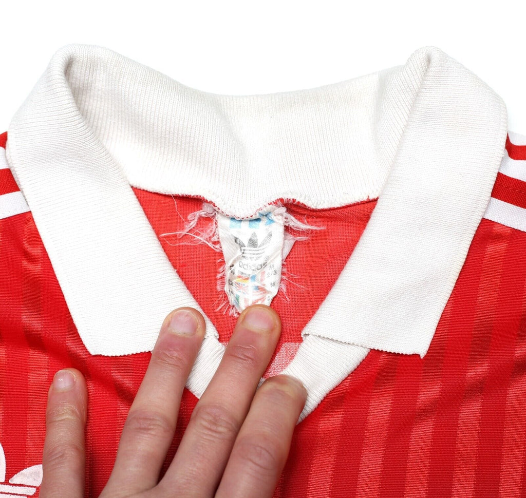 1990/91 AS MONACO Vintage adidas Home Football Shirt Jersey (M/L)