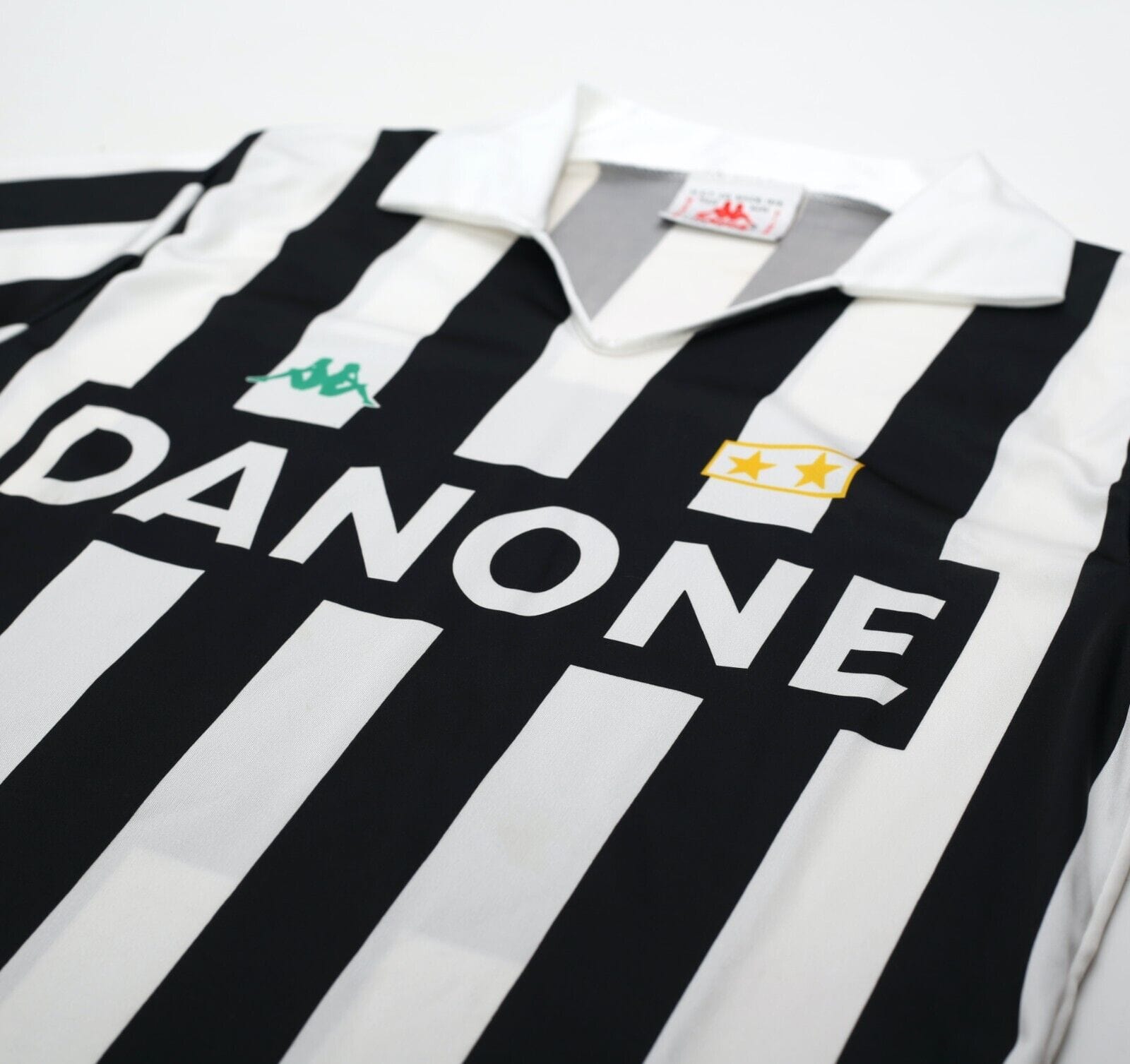 1990/91 BAGGIO #10 Juventus Vintage Kappa Long Sleeve Home Football Shirt (M)