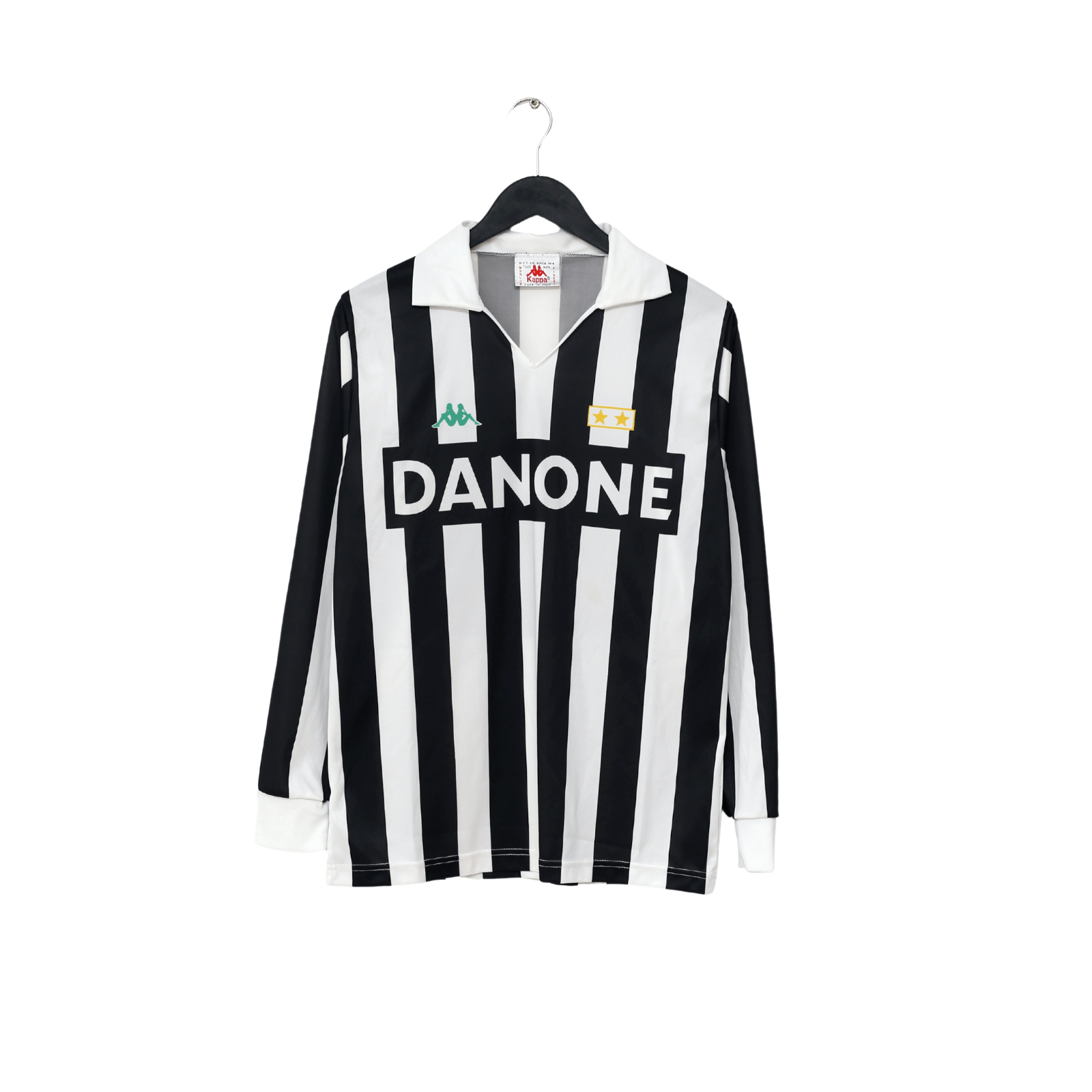 1990/91 BAGGIO #10 Juventus Vintage Kappa Long Sleeve Home Football Shirt (M)