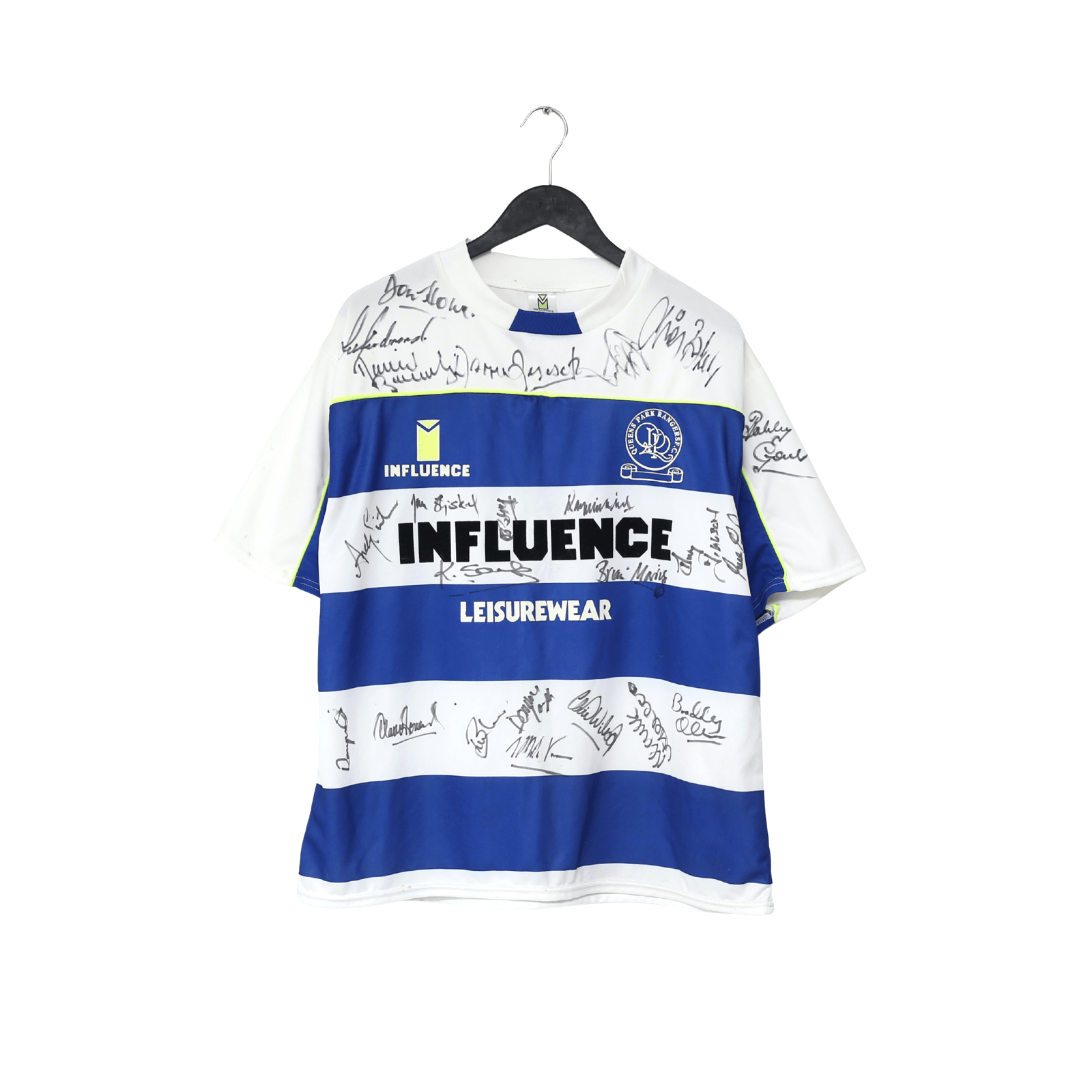 1990/91 QPR Vintage Influence Home Football Shirt (L) SQUAD SIGNED