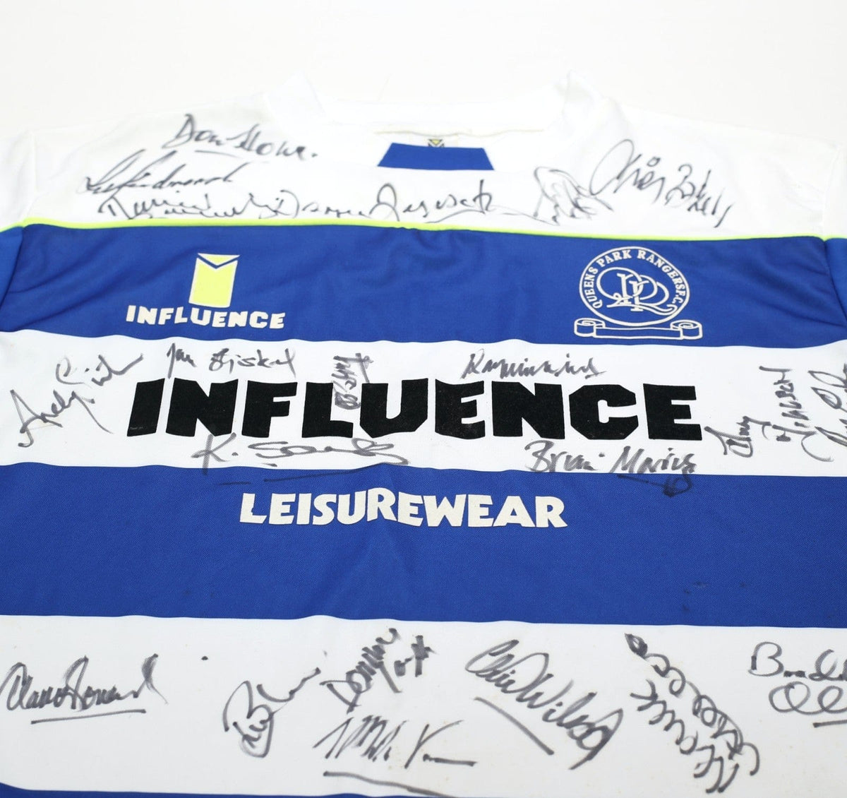 1990/91 QPR Vintage Influence Home Football Shirt (L) SQUAD SIGNED