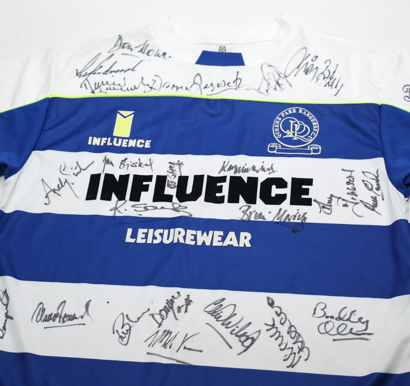 1990/91 QPR Vintage Influence Home Football Shirt (L) SQUAD SIGNED