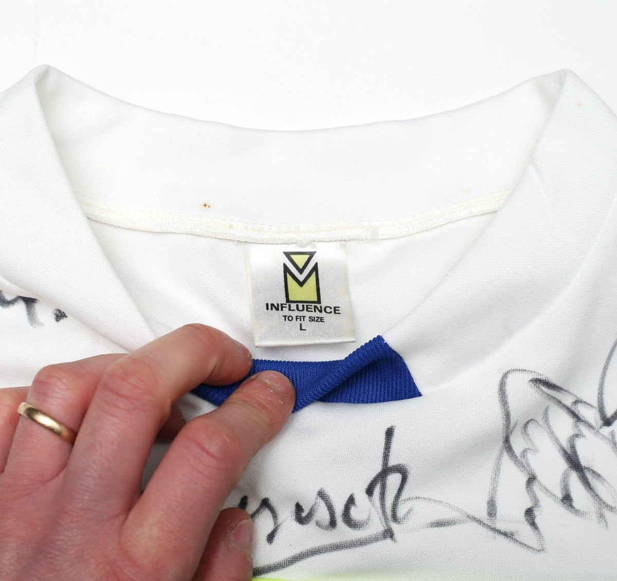 1990/91 QPR Vintage Influence Home Football Shirt (L) SQUAD SIGNED